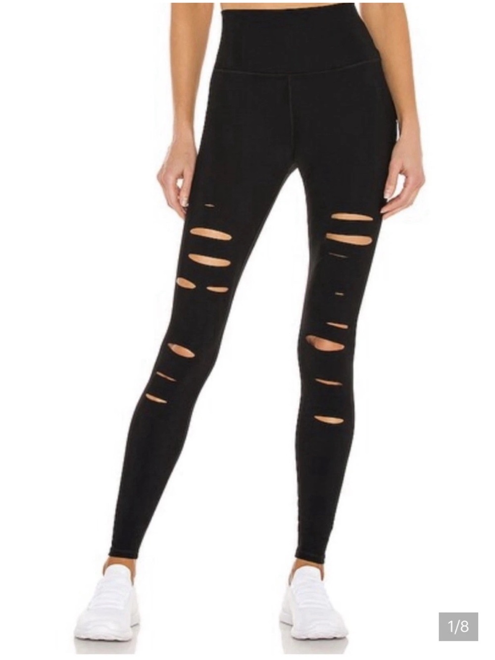 Alo Yoga High Waisted Ripped Warrior Leggings Sz M New